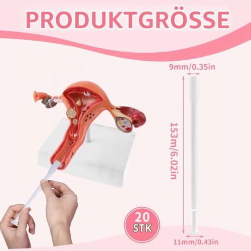 IKOPFLN Pack of 20 Disposable Vaginal Applicators for Most Suppositories Unguent