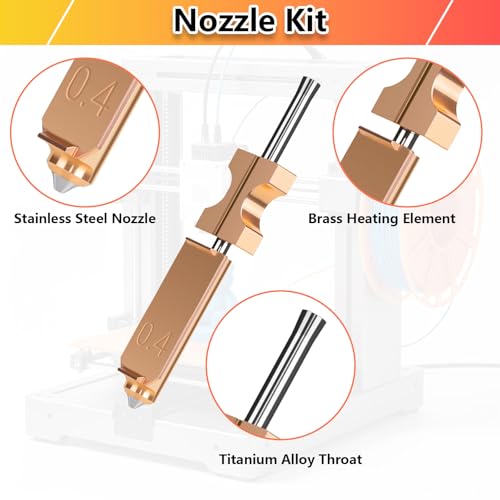 2pcs AD5X Nozzle 0.4mm Quick-Swap for Adventurer 5X