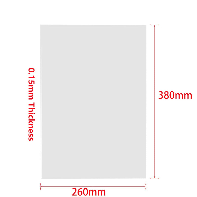 KOYOFEI 6 PCS FEP Film 3D Printer Accessories Spare Parts, FEP Film for ELEGOO Jupiter, Jupiter SE, Photon M3 Max 12.8-13.6 inch Resin 3D Printers 380x260x0.15mm 380x260mm
