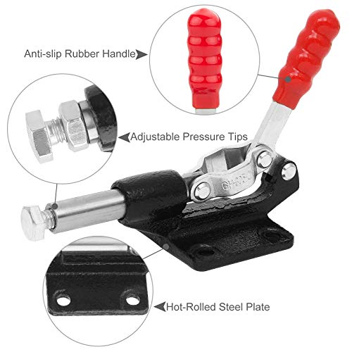 4 PCS Push Pull Adjustable Toggle Clamp, Quick Release Hand Tool for Woodworking, 500Lbs Holding Capacity Toggle Latch, GH-305C Stroke Clamp for Welding, 32MM Gh305c