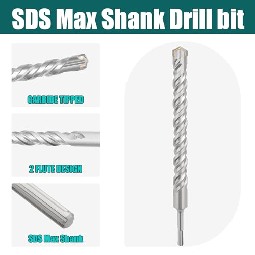 11/16" x 39.37" (18x1000mm) SDS Max Rotary Hammer Drill Bit for Concrete 11/16 inch （ 18mm ) Length :1000mm / 39.37 inch