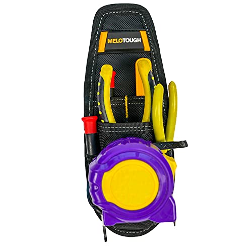 MELOTOUGH Padded Electrician Tool Belt Tradesman Pro Padded Tool Belt + Small Tool Holder, Min Work Organizer Tool Pouch and Knife Holder with Snap Clip