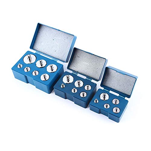 FTVOGUE 7pcs/set 500g Precision Calibration Weight Kit Class M2 Jewelry Scales with Weight Tweezers for Digital Scales Education