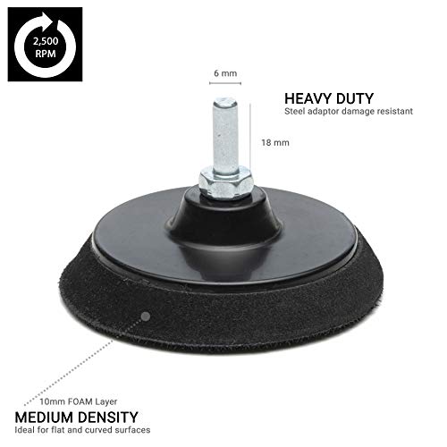 GLASS POLISH DIY Glass Polishing Bundle for Drill - Set of1.76 oz Fine-Grade Cerium Oxide, 3" Felt Polishing Pads and 3" Backing Pad with Drill Attachment