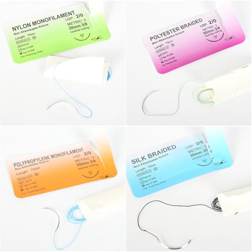 40 Pieces Suture Material Refill for Surgical Suture, Ideal Suture Exercise Thread for Students, Gift for Medical Students, Veterinary Students and Nurses