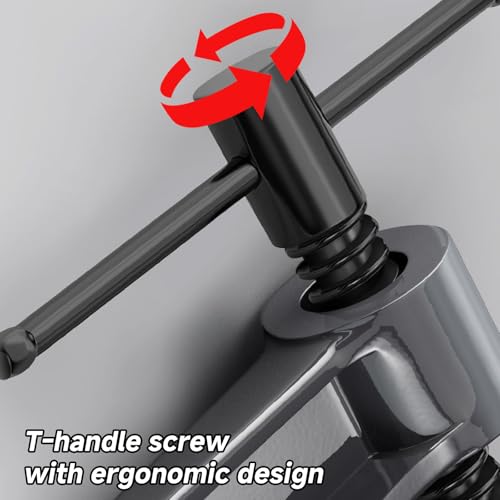 Heavy Duty Deep Throat U-Clamp G Type Woodworking Steel Deep Reach C-Clamp DIY Carpentry Clamping Device Jaw Opening DIY Carpentry Clamping Device (100,185mm)