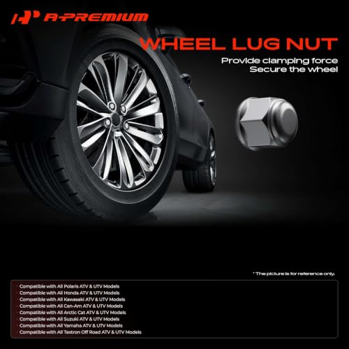 A-Premium Front & Rear M10-1.25 Wheel Lug Nuts with Socket Key, Set of 17