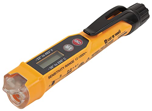 Klein NCVT-4IR 12-1000V AC Voltage Tester + IR Thermometer Bundle with 11-in-1 Ratcheting Impact Driver