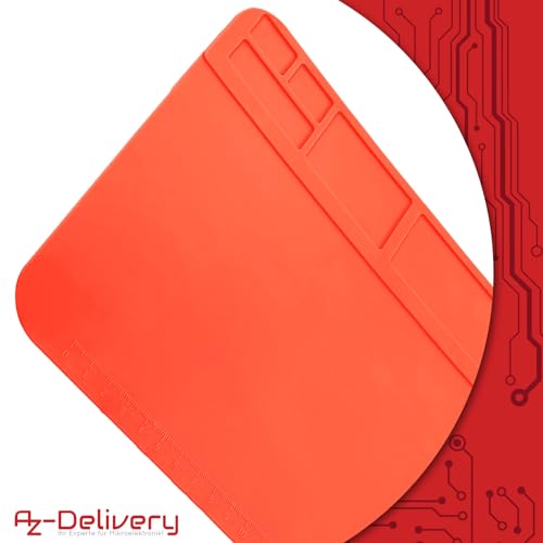AZ-Delivery 3 x Soldering Mat Premium Heat Resistant Silicone for Soldering Iron & Soldering Station - Perfect for Workshop - Large Non-Slip Rubber Mat, Soldering Iron Set & Soldering Set Suitable