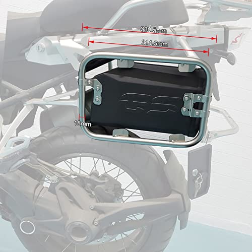 Shkalacar Motorcycle Tool Box, Waterproof Side Box Tail Toolbox Bracket Box with PP, Compatible wit BMW R1200GS LC & Adventure 20008-2018,R1250GS 2019+, TRK502 2016-2019