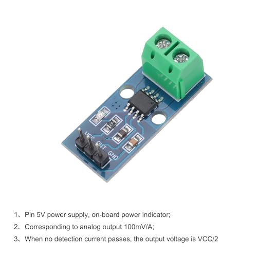 QUARKZMAN 3pcs ACS712 Current Sensor Module 5A Range Hall Effect Current Sensor Current Measurement AC/DC for Current Detection | Current Measurement, Range, For Current Detection