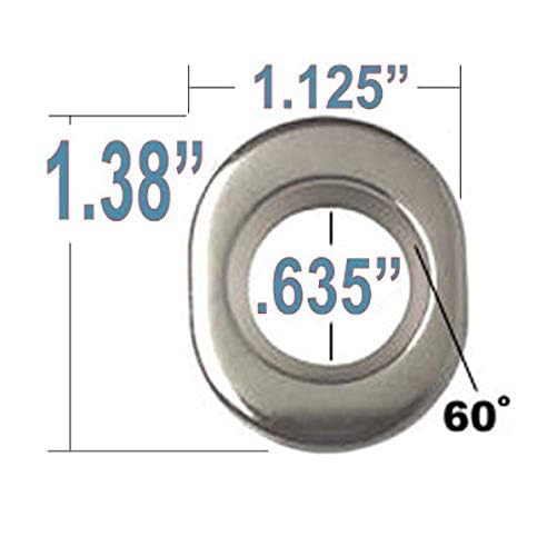 20 ET Black Conical Bulge Long Lug Nuts 7/16"-20 with Center Washers 0.33" Shank 0.62" Dia 1.75" Length 7/16" 20