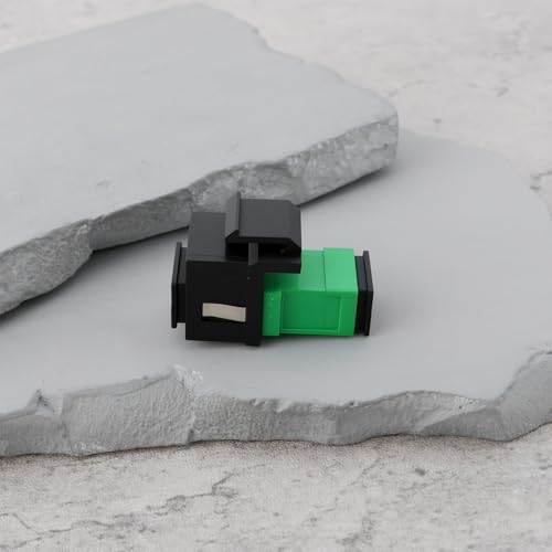SG Store SC to SC APC Fibre Optic Adapter Module Single Mode Simplex Coupler Keystone Jack Pack of 2