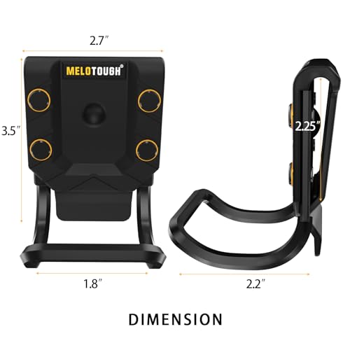 MELOTOUGH Small Tool Pouch with Belt Clip,Small Tool Holder Pouch, Min Work Organizer Tool Holster and Knife Holder,Black Hammer Holder for Belt
