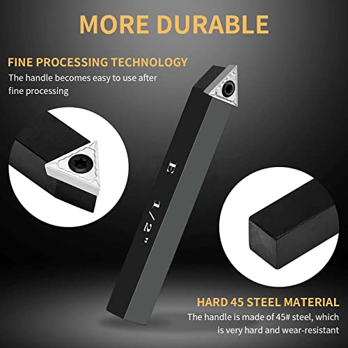 1/2" Indexable Carbide Turning Inserts Holder Set for Machining Lathes 1/2"