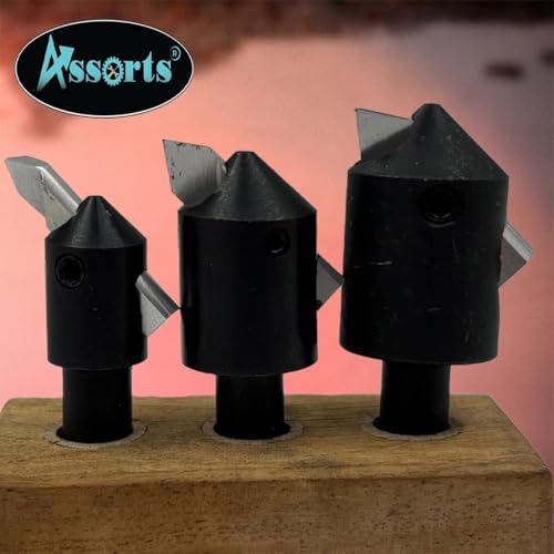 Set of 3 Fly Cutters 3/8" Shank with HSS Tool Bits Adjustable Fly Cutter Set for Milling Machine & Drill Press, Surface Facing Machining Tool 3/8" Shank with HSS Tool Bit