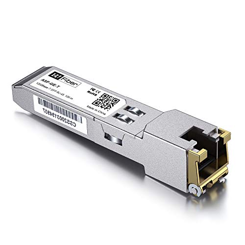 H!Fiber.com 1000Base-T SFP RJ45 Transceiver 100M 2 Pack - Gigabit SFP Copper Module, RJ45 Connector, Compatible for Cisco, Netgear, Ubiquiti ect | bis 100m,Kompatibel mit Cisco,Meraki,Ubiquiti UniFi,Netgear,TP-Link,MikroTik,Zyxel,D-Link,Linksys& andere...