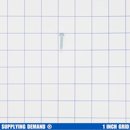 Supplying Demand 86-11236-500PK HVAC Self-Tapping Sheet Metal Screws - Size 8 x 1 in. - 1/4 in. Hex Head