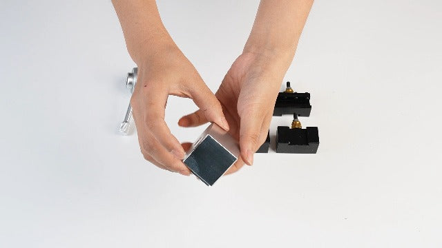 Power Lathe Tool Holder Mini Lathe Tool Post and Holder Kit, Complete Power Lathe Tool Holder Accessories Set, Aluminum Alloy Power Lathe Machine Tool Holding Accessories