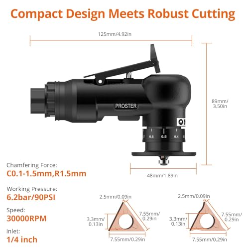 Proster Pneumatic Chamfering Tool 30000 RPM 0.1-1.5mm Air Chamfer Tool
