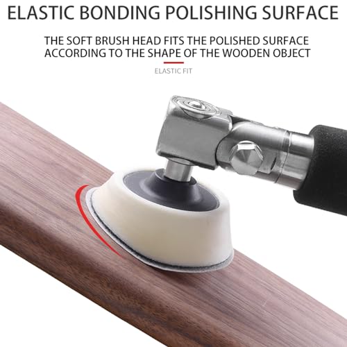 Bowl Sander Kit For Woodturning/Wood Lathe，with Rotatable Spindle Head 2 Inch 3 Inch Pads