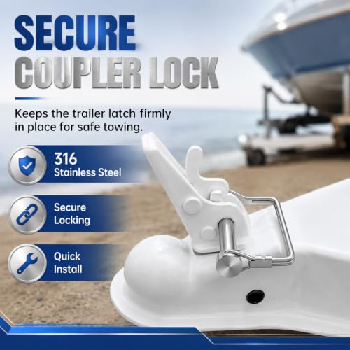 Hicarer 6 Pack Square Trailer Hitch Lock Pin, 1/2" X 3.54" (12.6mm X 90mm) 1/2" X 3.54" (12.6mm X 90mm)