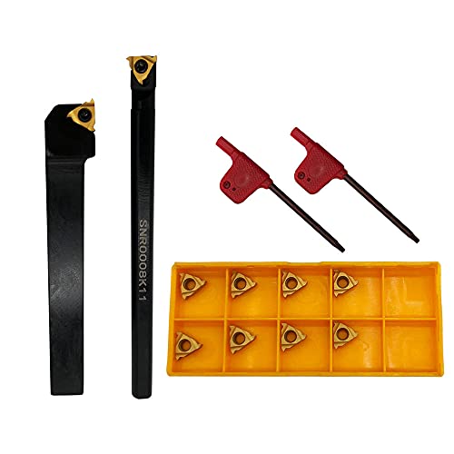 1/2" Lathe Threading Tool External/Internal Threading Holder SEL/R 1212H11+ SNR/L 0008K11 Threading Holder with 11ER AG60 11IR AG60 Threading Inserts