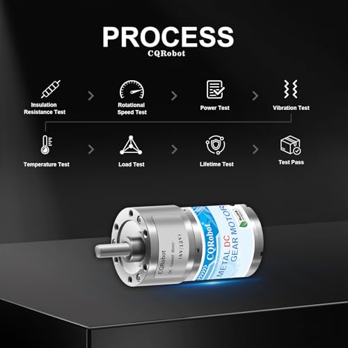 CQRobot 70:1 Metal DC Gearmotor 37Dx54.8L mm 6V / 12V With MNT Bracket 70:1 (6V/12V)