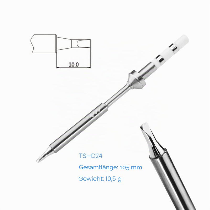 TS-D24 Stainless Steel Soldering Tips Replacement Soldering Iron Tips for TS100 Soldering Iron TS-D24