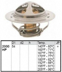 MotoRad 2000-195 High Performance Thermostat Engine Coolant Thermostat Fits Jeep Wrangler 87–06 Grand Cherokee 93–04 Ford F-150 75–97 Ranger 91–08 Mustang 64–04 Taurus 86-07 Dodge Ram 1500 94–03