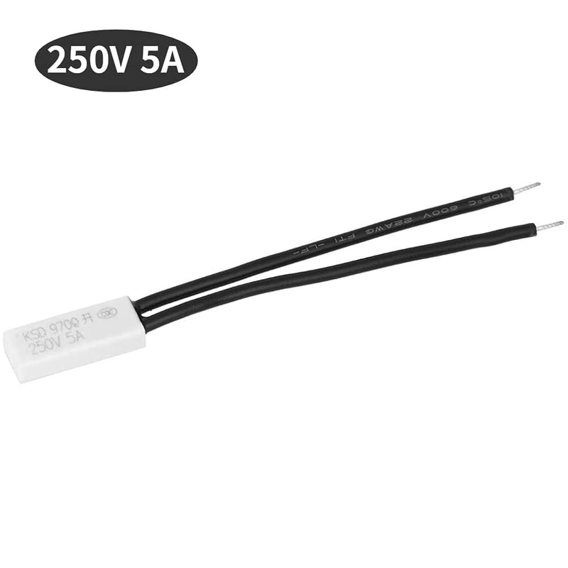 Fafeicy 40℃ KSD9700 Normally Open Temperature Controller, 250V 5A Thermal Protection Plastic Probe, for Temperature Control, Thermal Protection (40℃) 40℃