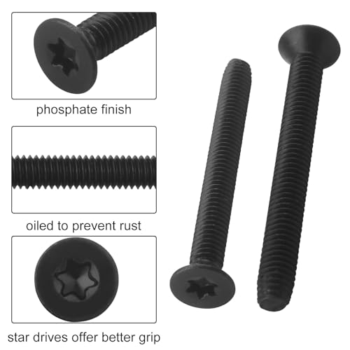 5/16-18 x 3 Flat Head Floorboard Thread Cutting Screws - 100 Pcs