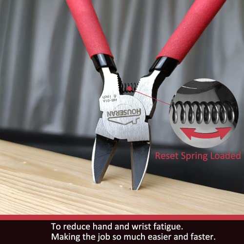 Wire Cutters 10 PACK, 6 inch, Side Cutters, Flush Cut Pliers Red