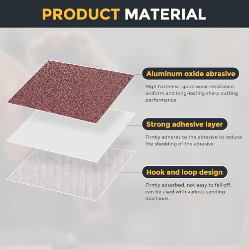 HARFINGTON 50 Pcs 6 Inch Sanding Discs 36 Grit Red Aluminum Oxide 6 Inch(36 Grit)