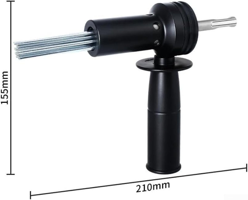 18 Needles SDS Shank Electric Hammer Needle Scaler Adapter, Hardened Alloy Steel Rust Remover Concrete Drilling Tool For Masonry Tile Surfaces Preparation