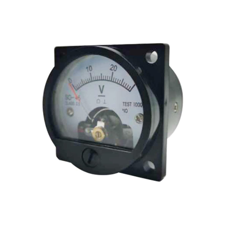 Analog Dial Panel Meter Voltmeter Gauge SO-45 DC 0-15V Round Black