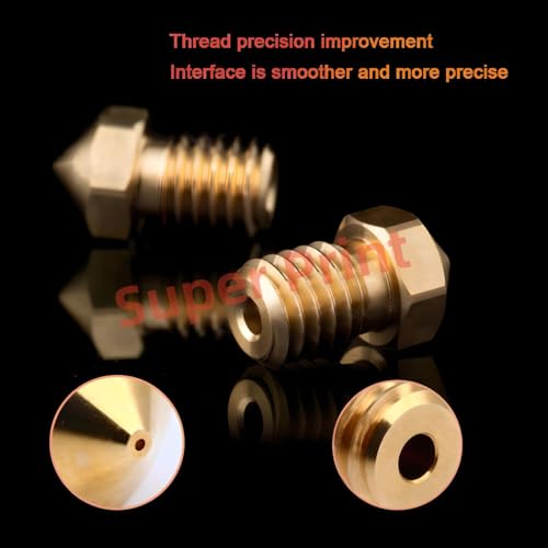 Super Print Upgrade Prusa i3 MK3 Hotend 24V 60W Kit,Upgrade V6 Bi-Metal Heatbreak,Heater Block Aluminum,V6 Brass Nozzle 0.4mm for Prusa i3 MK3,MK3S,MK3S+3D Printer for V6 Hotend Kit. Prusa MK3 hotend Brass Nozzle Kit