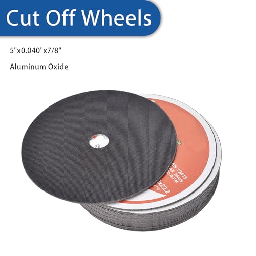WFLNHB 50 Pack 5"x0.040"x7/8" Metal and Stainless Steel Cut Off Wheels Replacement for Angle Grinders 5"x0.040"x7/8"