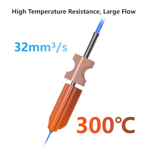 2PCS 0.4MM Original AD5X Nozzle, Quick-Detachable Nozzle Hot End Integrated Copper Heater Block Throat Tube Stainless Steel Nozzle Kit for Flashforge AD5X 3D Printer Accessories 2PCS 0.4MM Nozzle (New Version)