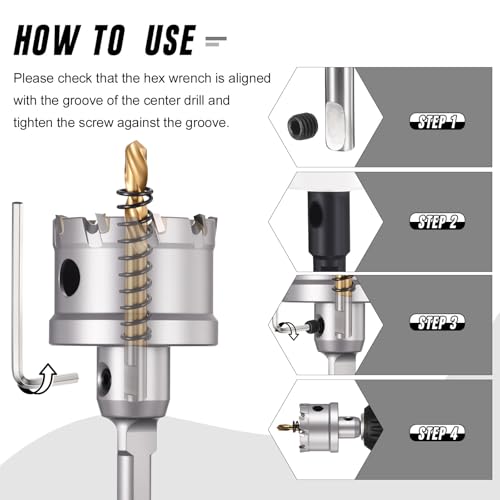5-45/64" 145mm Hole Saw Tungsten Carbide TCT Hole Cutter W/Drill Bit 145mm (5-45/64")