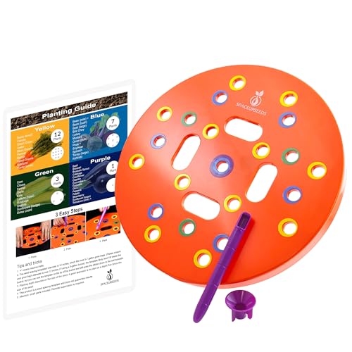 Planting Circle + Row Seeder Bundle – Garden Spacing Tool for Containers & Row Planting, Easy Garden Layout for Pots & Beds