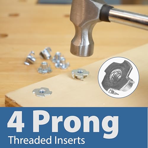 46 Piece T Track Bolts and Knobs Kit, 1/4" x20 & 5/16”-18 T Bolts & Threaded Knobs, T Track Accessories for Woodworking, Build Your Own Woodworker Jigs and Fixtures, T-Track Parts Hardware Set