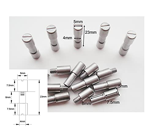 NC HAISDA Stainless Steel Corby Bolts Fasteners EDC KnifeMakers Pivot Pin Rivets DIY Knife Handle Studs Screws Pack of 10 5mm