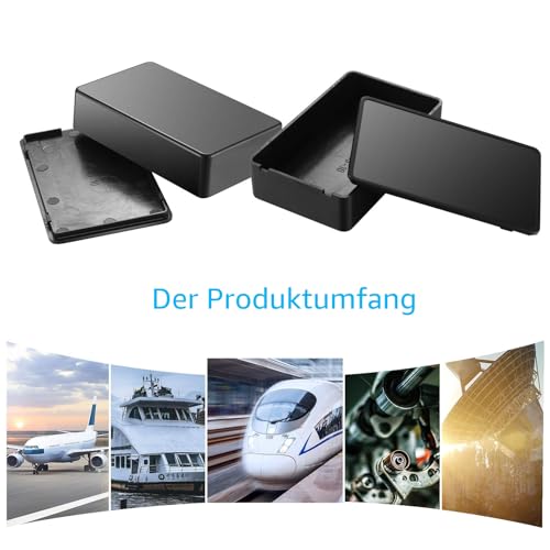 Pack of 6 Junction Box, Plastic Covers, Electronic Casing, Electronic Project Box, Electrical Accessories Housing for DIY Power Junction Box (Black, 100 x 60 x 25 mm) 100x60x25mm black
