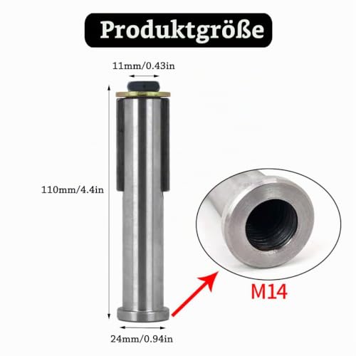 M14 Thread Satin Roller, Versatile Satin Roller, M14 Thread, Robust and Durable, Easy to Disassemble, Satin Roller, Mandrel Adapter, Grinding Attachment for Angle Grinder, Roller Grinding Machine