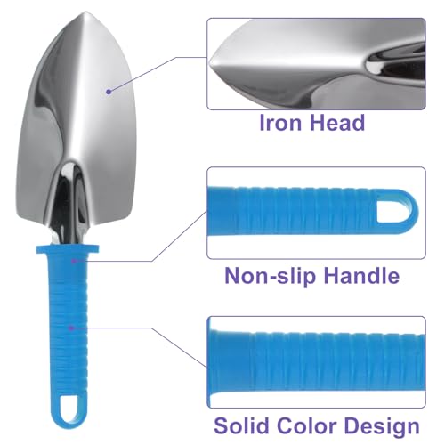 HARFINGTON 1Set Garden Tool Set 10Pcs Plastic Gardening Planting Tools Kits Blue