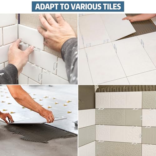 Tile Wedges 600 Pieces and Tile Spacers 1/16 Inch*500 Piece Tools Leveling Wedges, Spacers Clips for Stone Installation