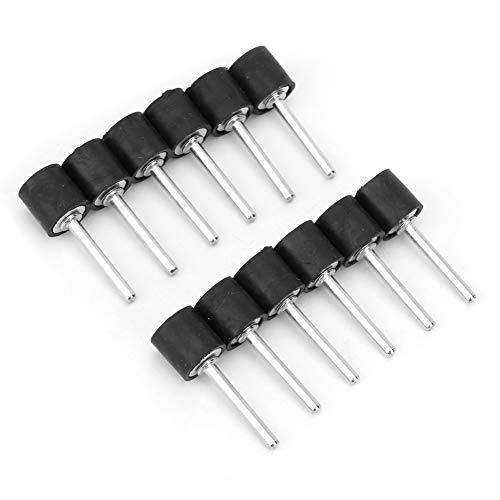 12pcs Drum Rubber Stand Sleeve Iron Polishing Grinding Drum Holder Rubber Mandrel 1/8" Shank Grinding Sleeve for Electric Rotary Tool Attachments