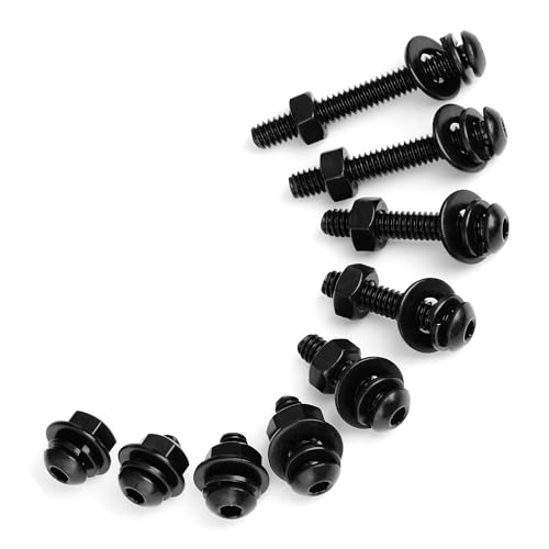 Mywish (20Sets) 1/4-20 Bolt x 1-1/4" Button Head Socket Cap Screws & 20Pcs 1/4 Bolts, 1/4-20 x 1-1/4" Flat Head Hex Socket Head Cap Screw Bolt, 1/4 Screws 304 Stainless Steel Black Oxide & Hex Spanner