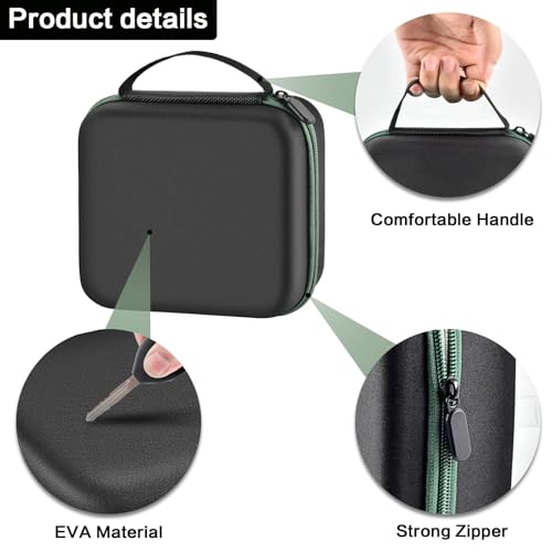 Storage Box Bag for Bosch Home and Garden Battery Cleaning Brush Universal Brush Carry Bag for Battery, USB Cable, Cleaning Attachments Included (Storage Box Only), Black